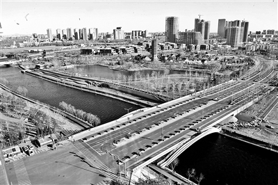 运河商务区俯瞰图 运河商务区俯瞰图