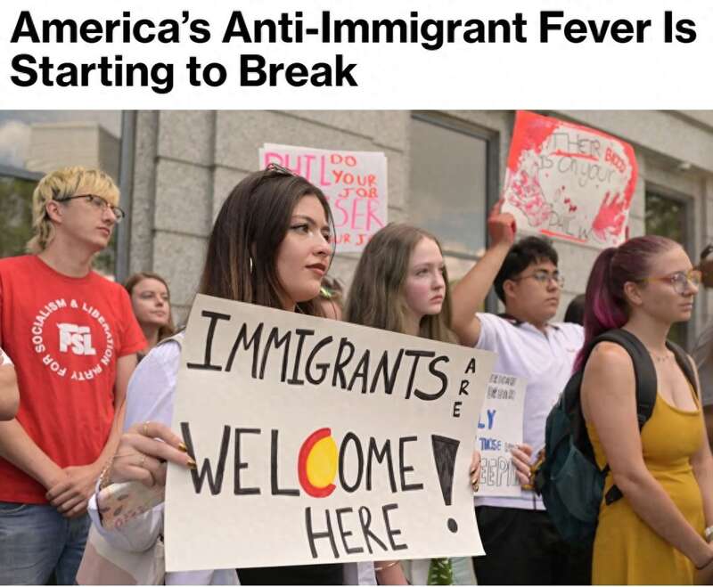 美国人的“反移民高烧”正在退烧 美国人的“反移民高烧”正在退烧