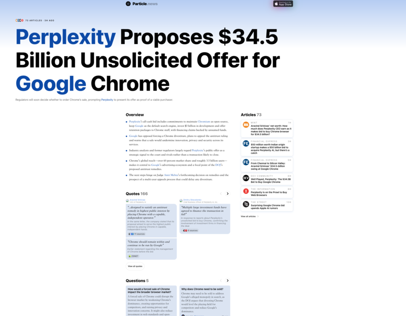 Perplexity欲收购chrome Perplexity欲收购chrome